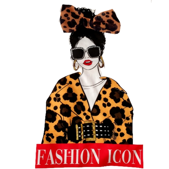 FASHION ICON ☆ LEOPARD FABRIC BOW ☆ GRAPHIC TEE ☆ NWT - Picture 5 of 10